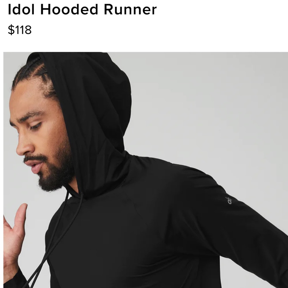 ALO- Men’s- Idol Hooded Runner- Side Medium- brand new with tags on!!!